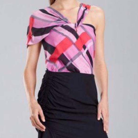 Josie Natori one shoulder top - Picture 1 of 4